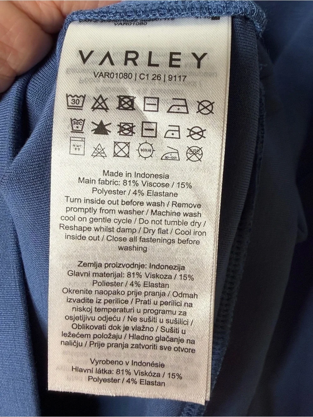 NWT Varley Davidson Blue Half-Zip Pullover Sweater
